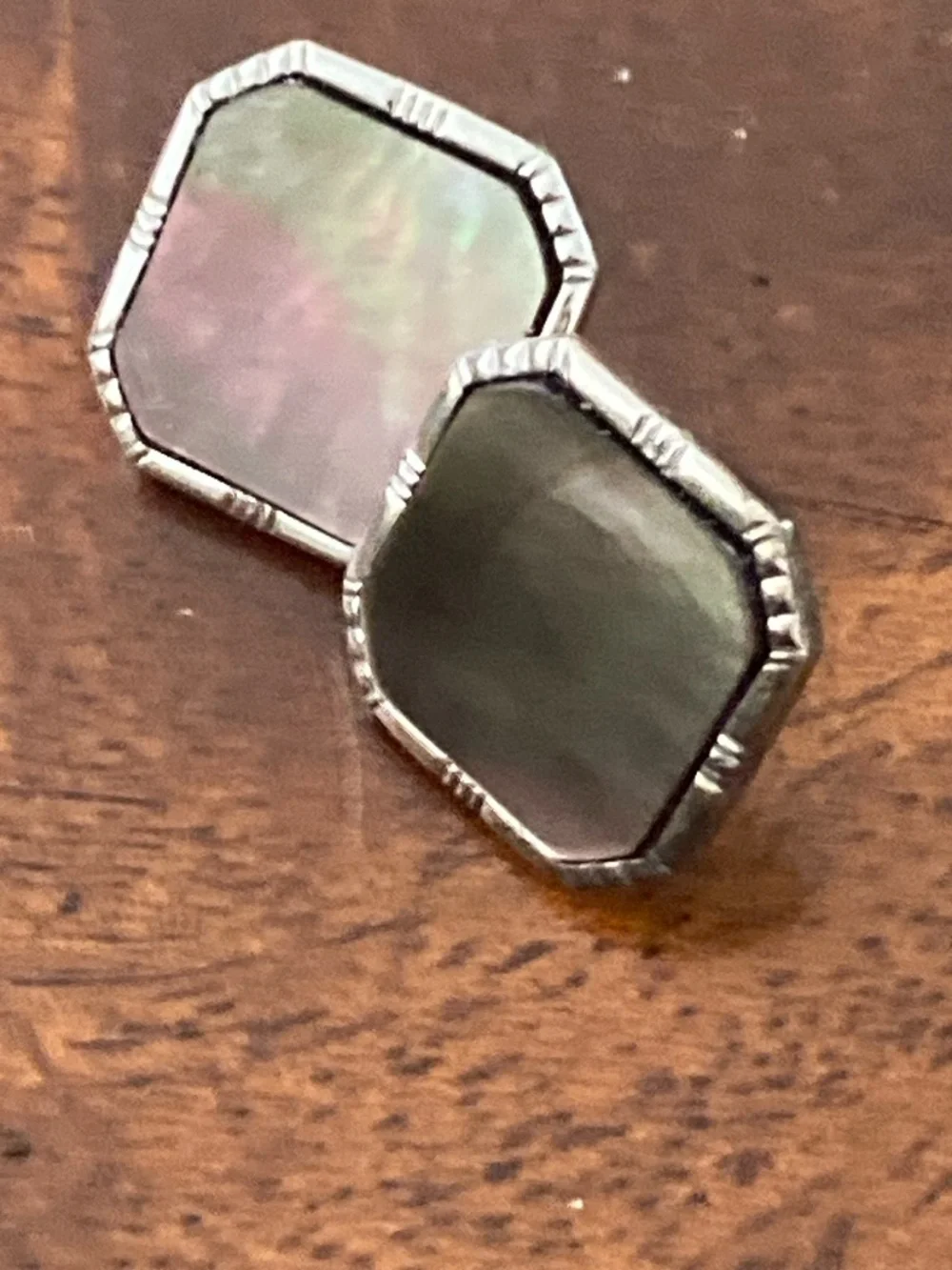 Vintage Gorham Mother of Pearl Cufflink Single 1/20 12K Gold Filled